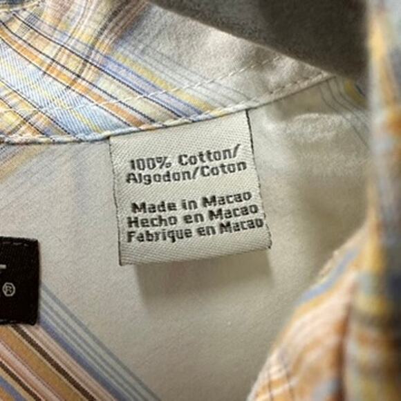 Stetson Men's 2XL Pearl Snap Western Shirt Long Sleeves Pointed Flap Pocket - Picture 10 of 11